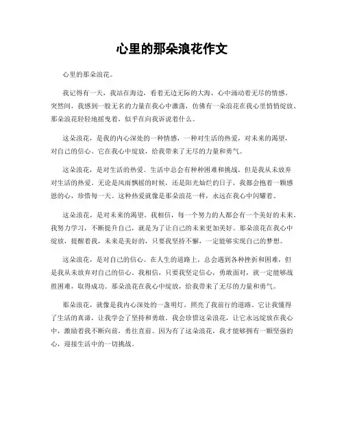 心里的那朵浪花作文