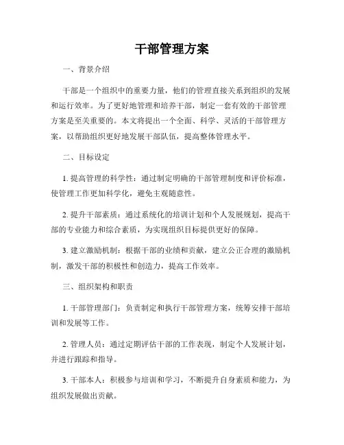 干部管理方案