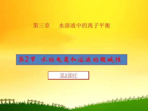 人教版化学选修四水的电离和溶液的酸碱性PPT
