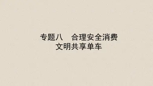 中考政治专题突破八合理安全消费文明共享单车课件32