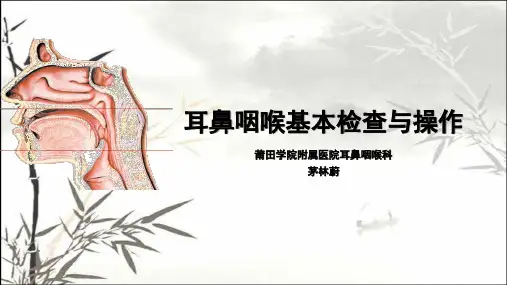 耳鼻咽喉基本检查与操作ppt课件
