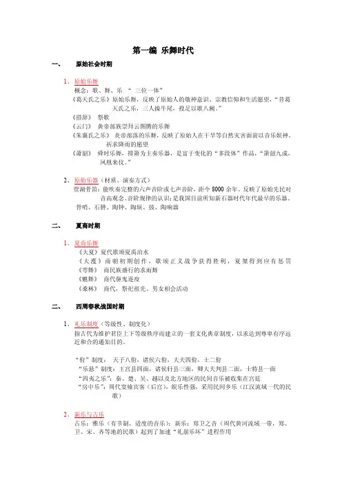 音乐史-1-古代乐舞到学堂乐歌