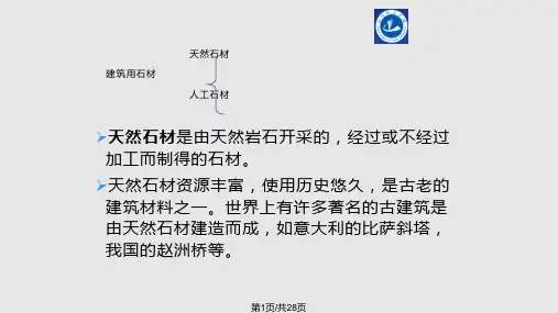 石材 建筑材料PPT课件
