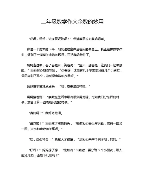 二年级数学作文余数的妙用
