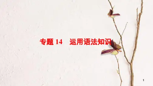 湖北省宜昌市中考语文总复习 第2部分 专题14 运用语法知识课件