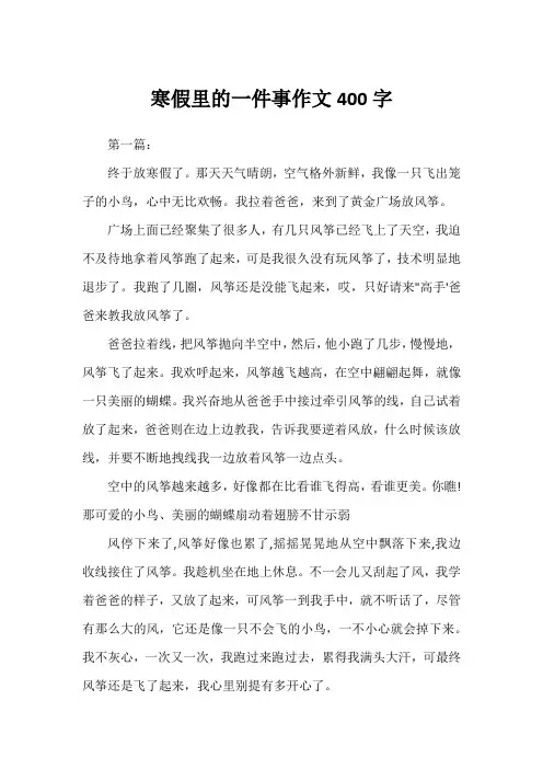 寒假里的一件事作文400字