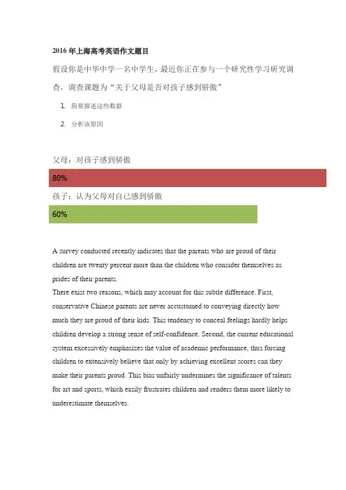 近五年上海高考英语作文题目及范文