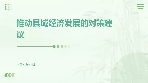 推动县域经济发展的对策建议