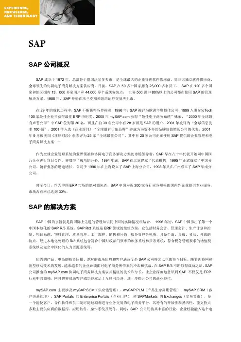 SAP简介