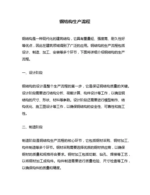 钢结构生产流程