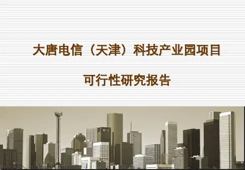 精品报告-大唐电信天津科技产业园项目可行性研究报告ppt-PPT资料108页