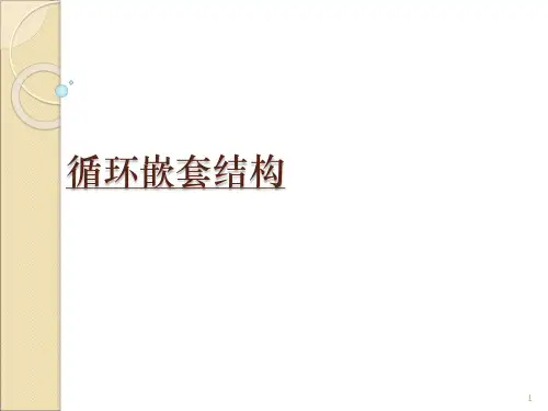 FOR嵌套循环ppt课件