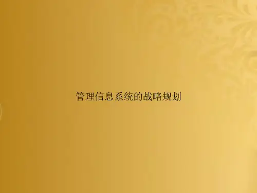 管理信息系统的战略规划
