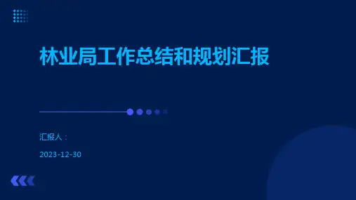 林业局工作总结和规划汇报