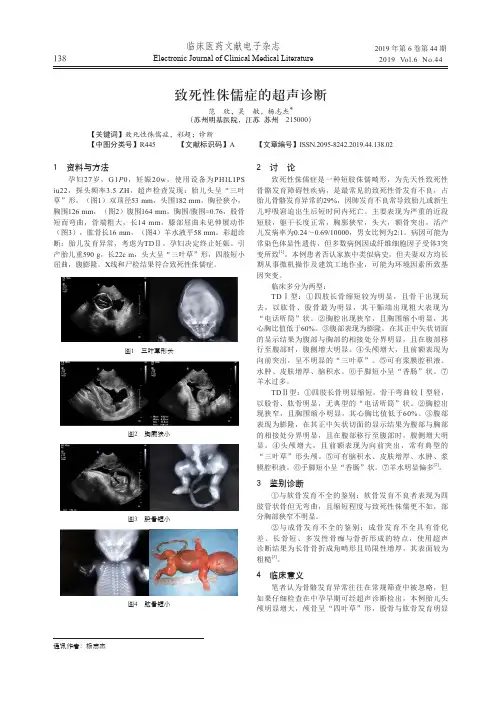 致死性侏儒症的超声诊断