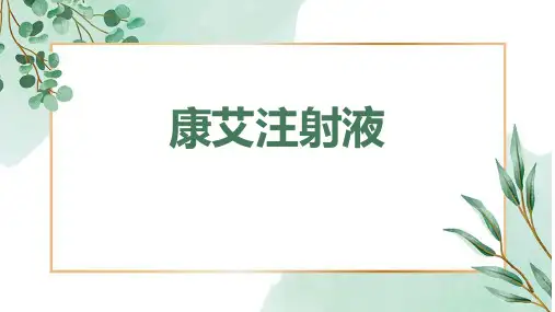 康艾注射液2024课件