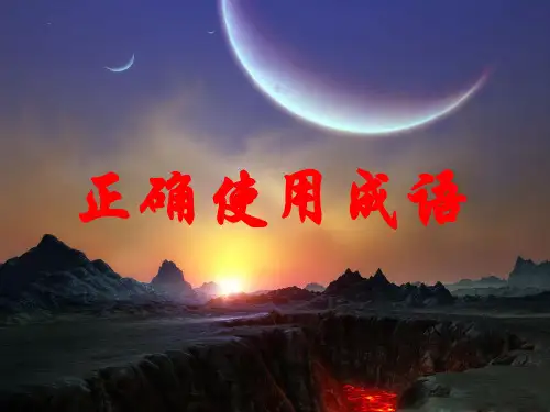 正确使用成语 (1)