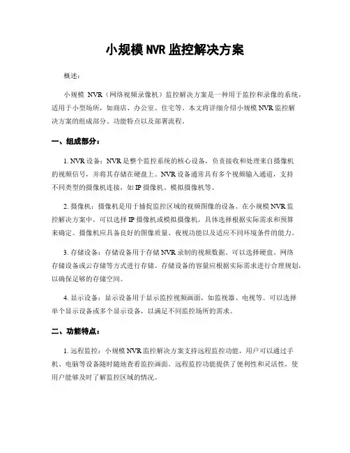 小规模NVR监控解决方案