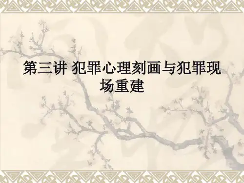 第三讲 犯罪心理刻画与犯罪现场重建(犯罪人特征描述技术-----画像技术