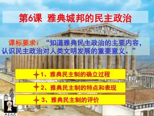 岳麓版高中历史必修一第6课 雅典城邦的民主政治名师精编课件(21张)