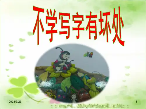 《不学写字有坏处》PPT课件