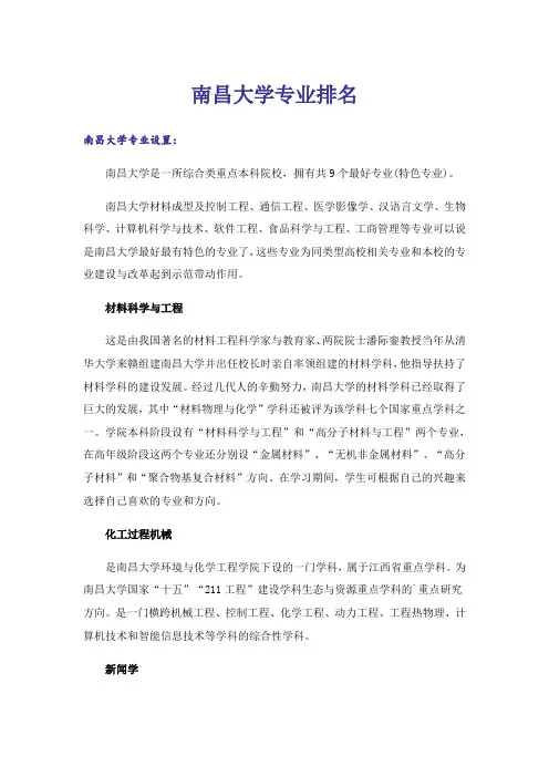 大学_南昌大学专业排名_1
