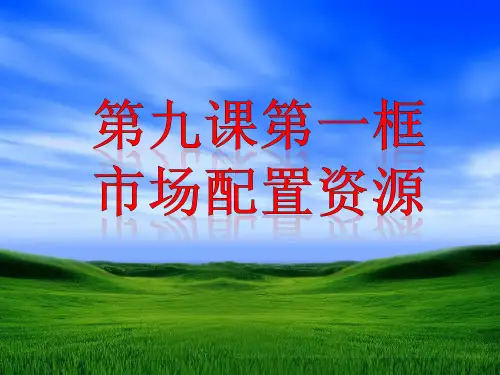 人教版高中政治必修一9.1市场配置资源 (共17张PPT)