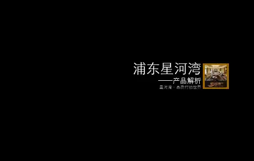 浦东星河湾 产品解析.