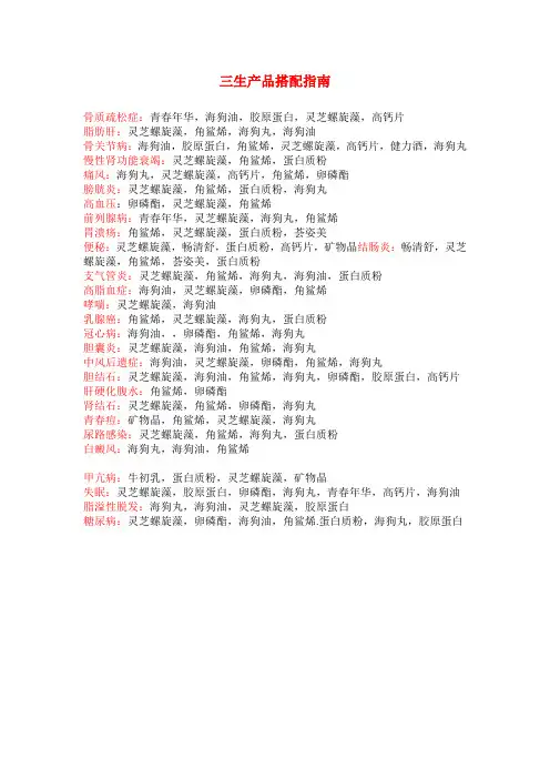 三生产品的简介 (1)