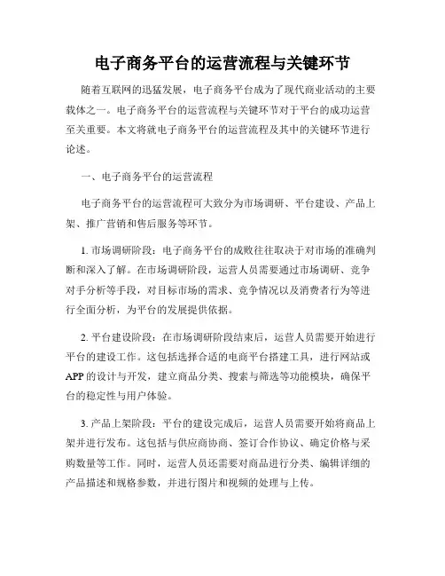 电子商务平台的运营流程与关键环节
