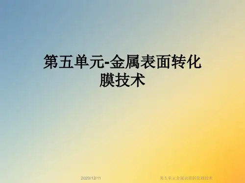 第五单元金属表面转化膜技术