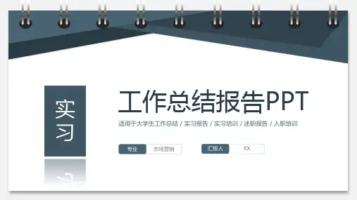 大学生实习报告实习培训工作总结述职ppt