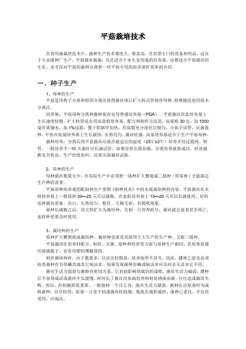 平菇栽培技术