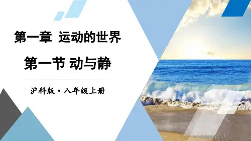 1.1   动与静(课件)沪科版(2024)物理八年级全一册