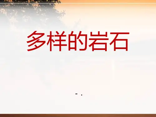 《多样的岩石》蓝色的地球PPT课件