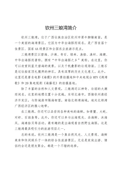 钦州三娘湾简介