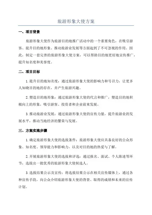 旅游形象大使方案