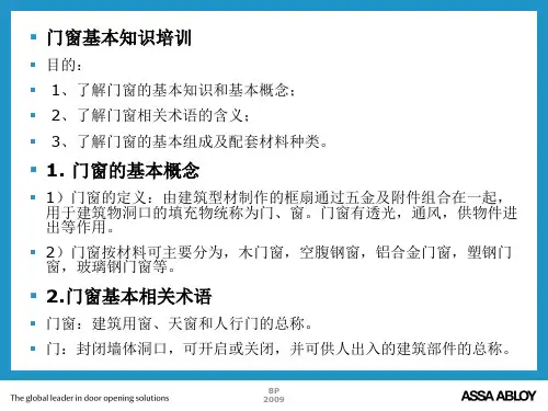 铝合金门窗型材五金配件培训谷风建筑