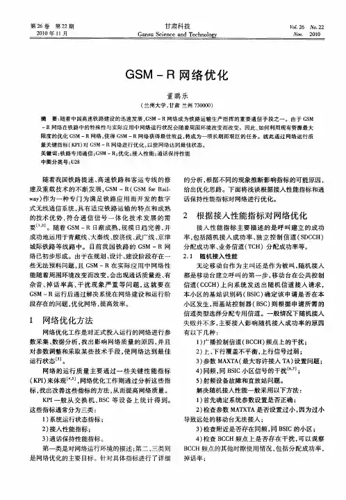 GSM-R网络优化