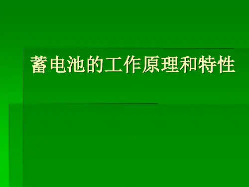蓄电池的工作原理和特性
