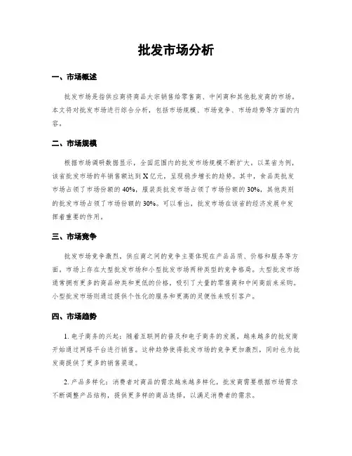 批发市场分析
