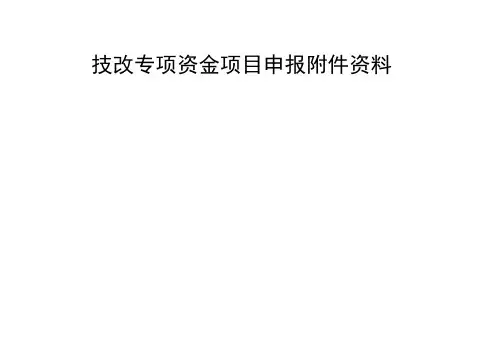 技改专项资金项目申报资料