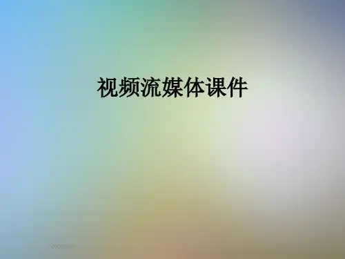 视频流媒体课件