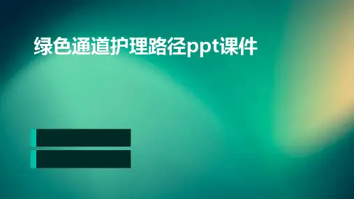 绿色通道护理路径ppt课件