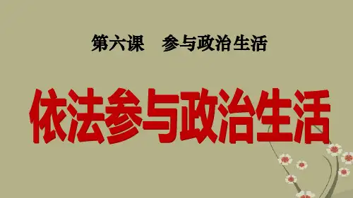人教版九年级思想品德全册单课件-政治生活件新人.ppt