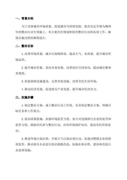两年整治行动专项施工方案