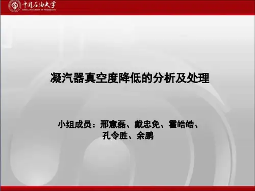 凝汽器真空度的分析及处理