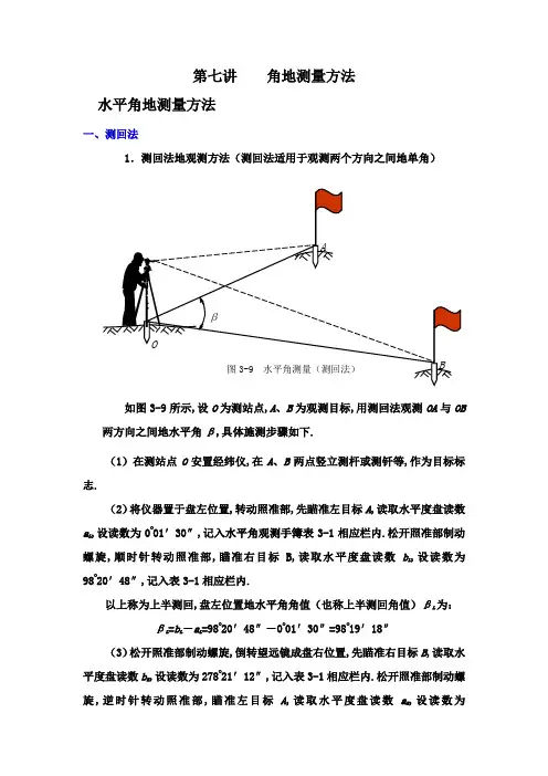 角的测量方法