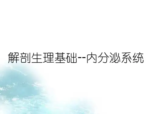 解剖生理基础--内分泌系统