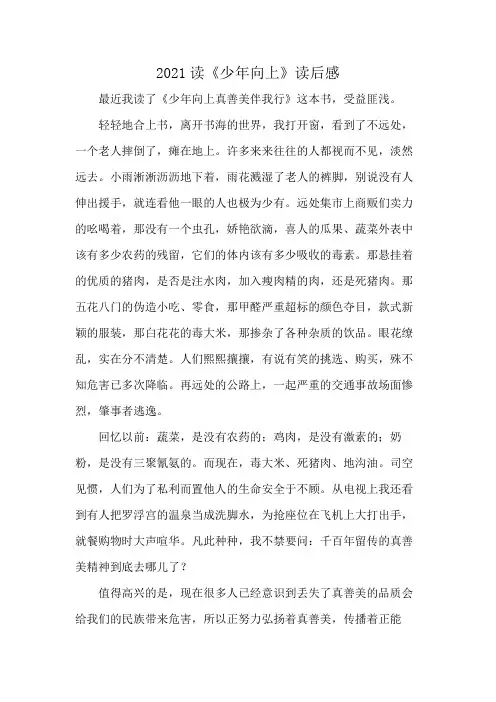 2021读《少年向上》读后感